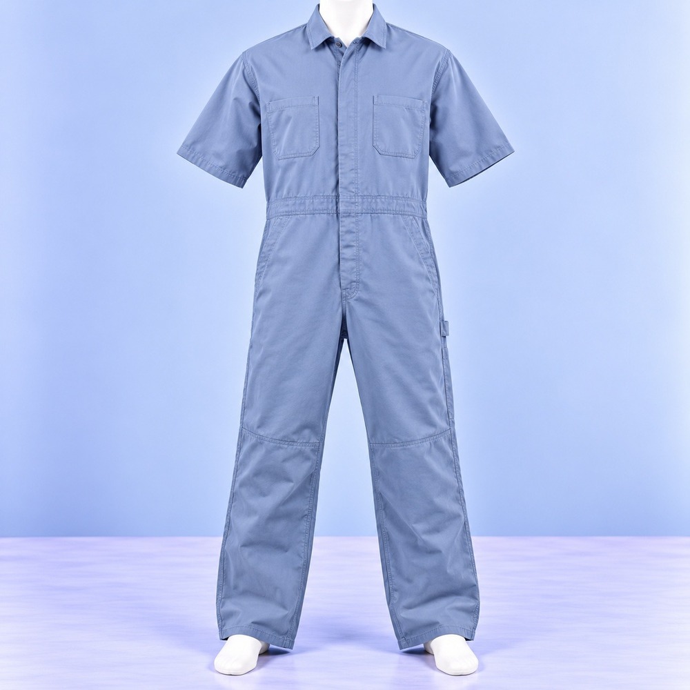 Red Kap Coveralls Mens 58 Light Blue Long Sleeve Workwear Industrial Jumpsuit
